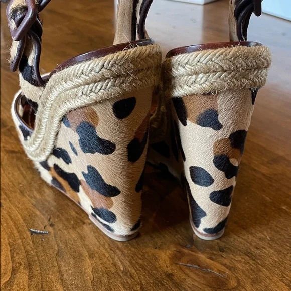 CHRISTIAN LOUBOUTIN Leopard Pony Hair Sandal Espadrilles 36 - Picture 3 of 8
